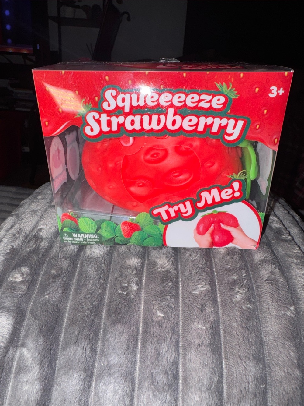 Jumbo Squeeze Strawberry Squishy Stress Toy – NIB